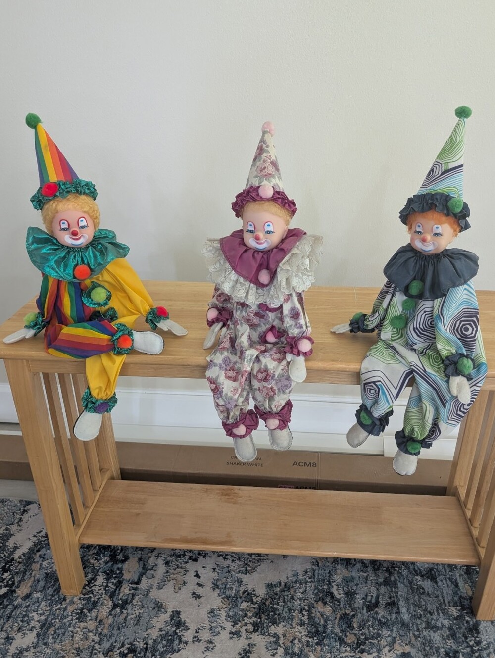 Handmade Decorative Clown Doll - Set of 3